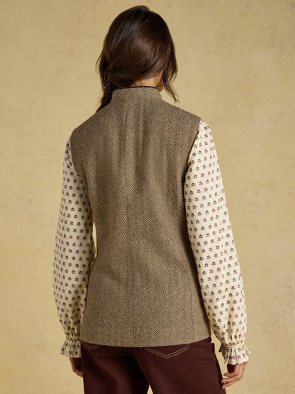 Nehru Tweed Fitted Gilet