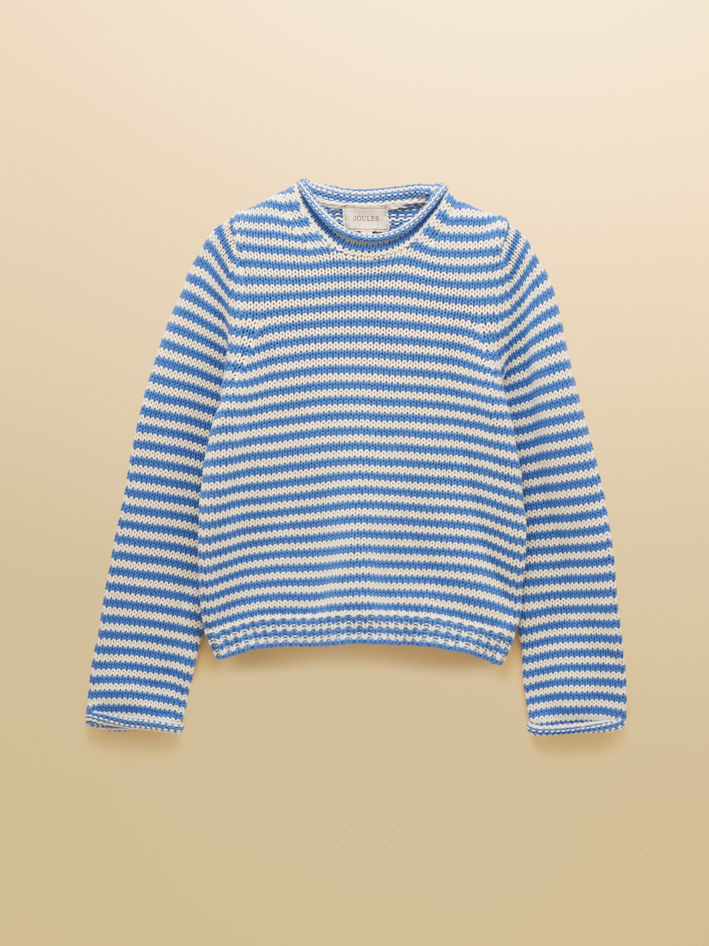 Skye - Blue & White Striped Cotton Crew Neck Jumper