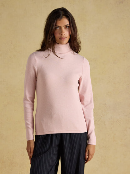 Warm Handle Rib Roll Neck