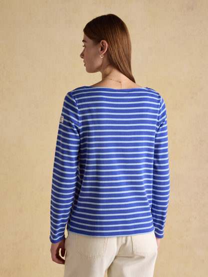 New Harbour Striped Boat Neck Breton Top