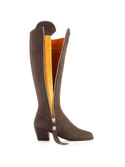 Womens Regina Suede Heeled Knee-high Boots (Regular Fit)