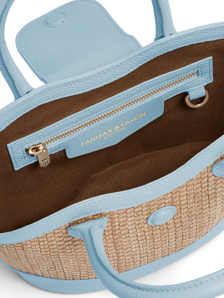 Mini Windsor Basket Bag Leather - Sky Blue