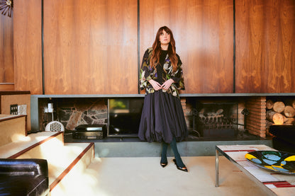 Orchid Black Crepe Kimono