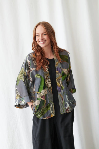 Orchid Grey Kimono
