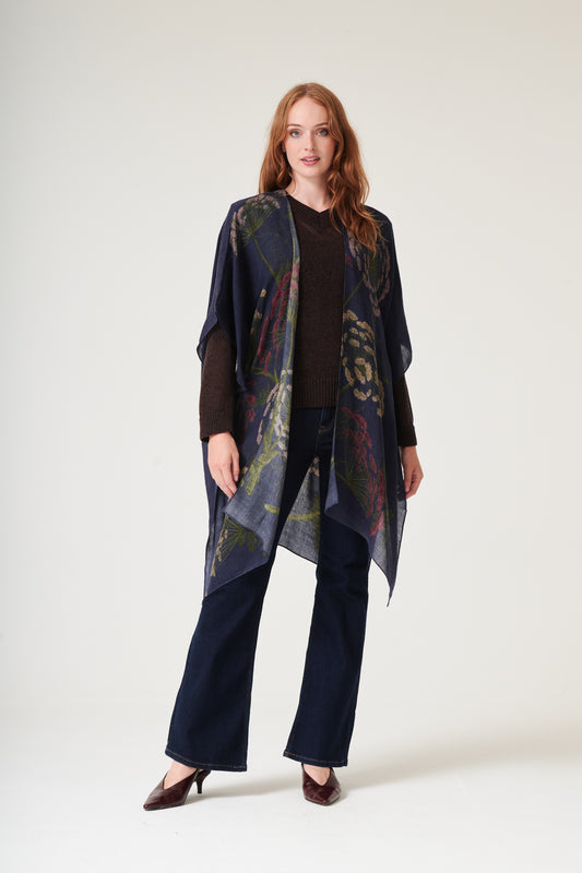 Parsley Seed Navy Wool Throwover