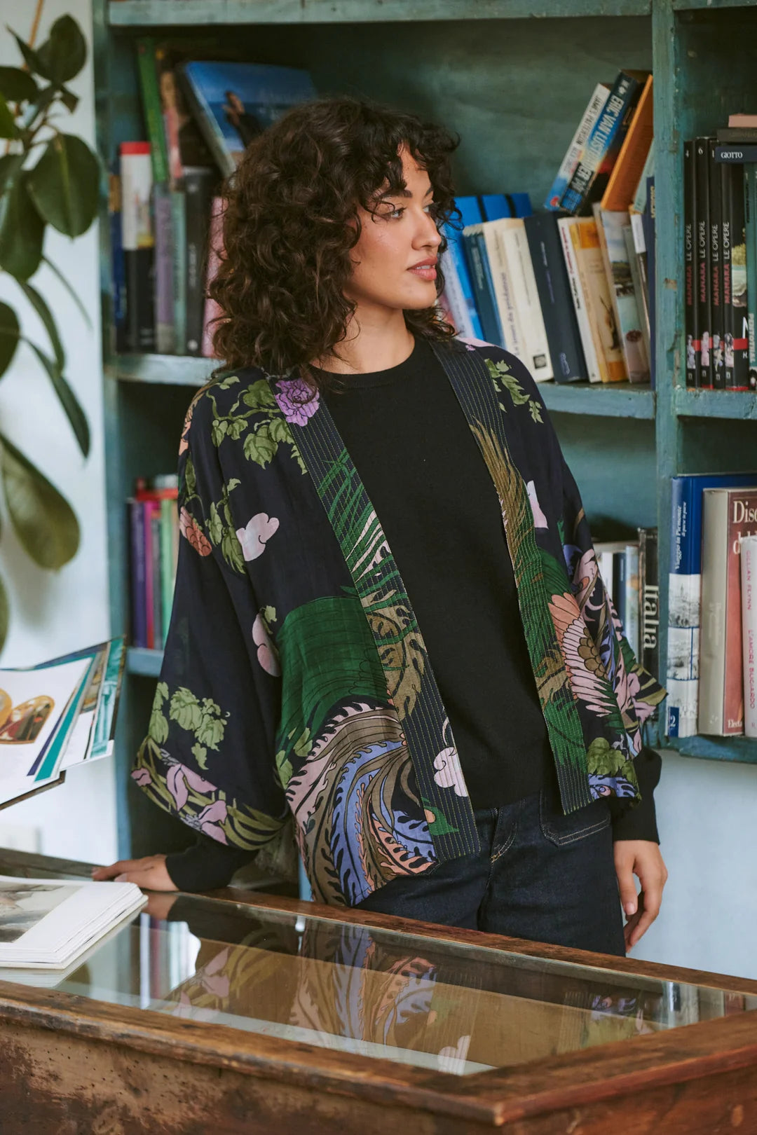 Phoenix Black Kimono
