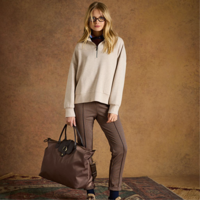 Luxe Club Half Zip Sweatshirt