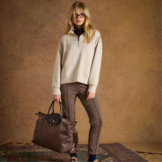 Luxe Club Half Zip Sweatshirt