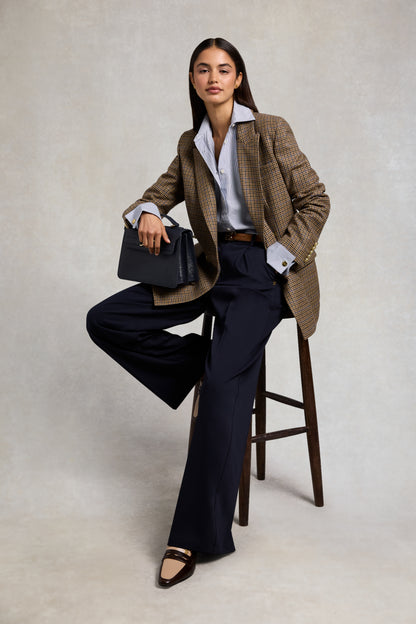Pleated Wide Leg Trouser