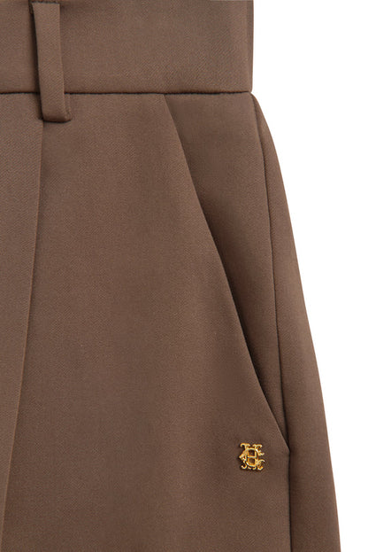 Pleated Wide Leg Trouser