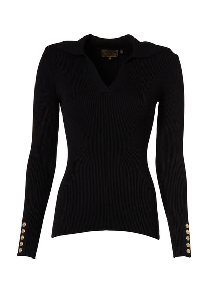 V-Neck Rib Top