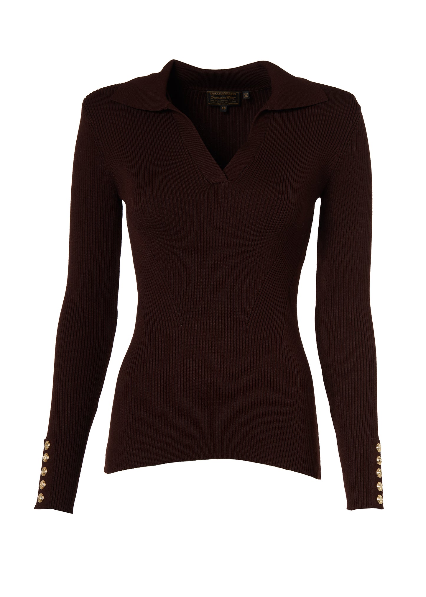 V-Neck Rib Top