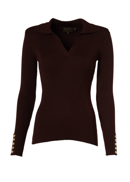 V-Neck Rib Top
