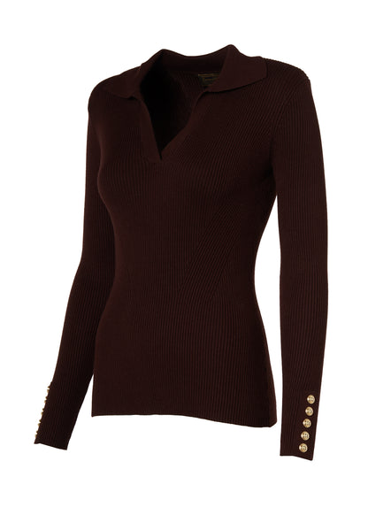V-Neck Rib Top