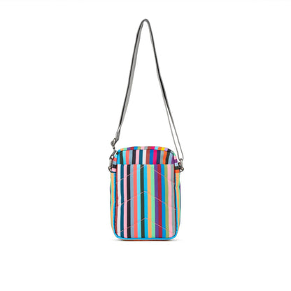 Bond Crossbody Bag in Multi Stripe Canvas - Small