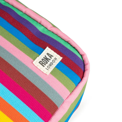 Bond Crossbody Bag in Multi Stripe Canvas - Small