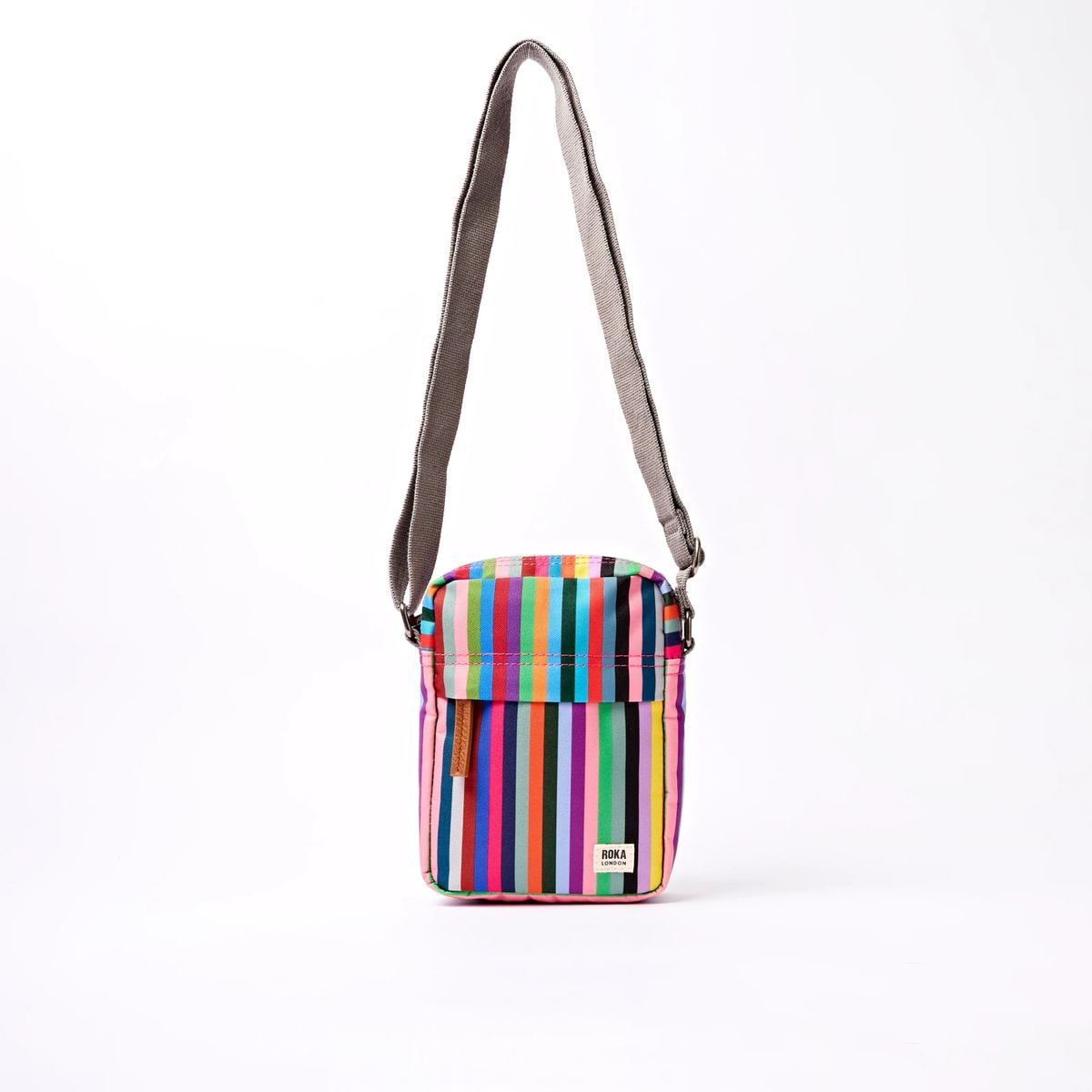 Bond Crossbody Bag in Multi Stripe Canvas - Small