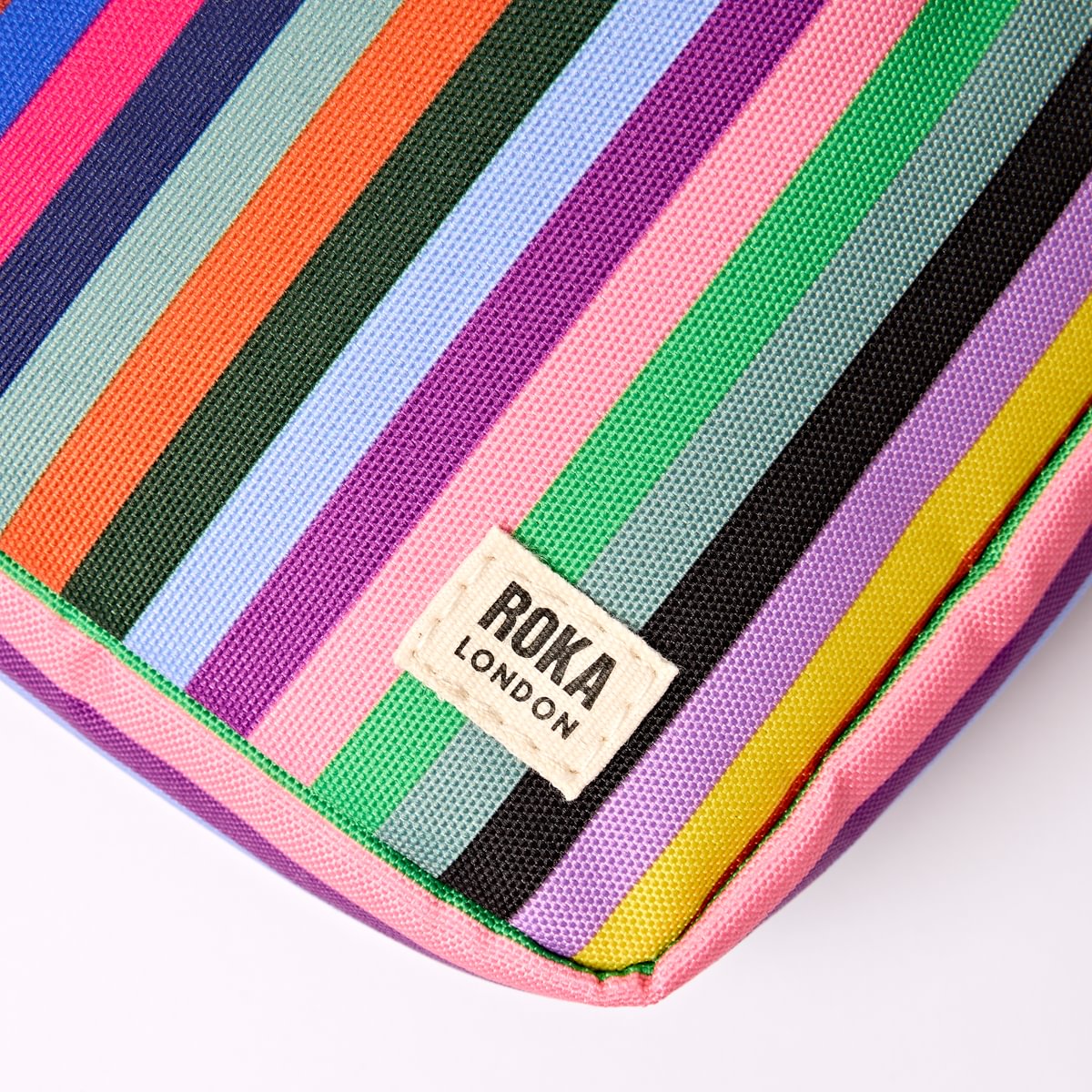 Bond Crossbody Bag in Multi Stripe Canvas - Small