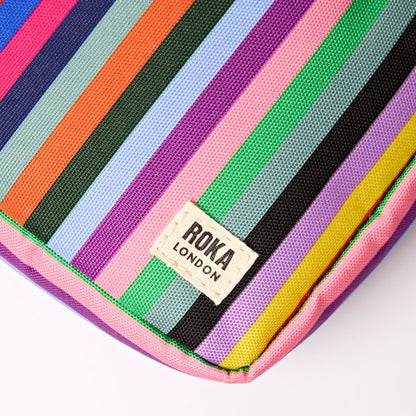 Bond Crossbody Bag in Multi Stripe Canvas - Small