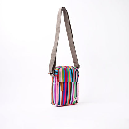 Bond Crossbody Bag in Multi Stripe Canvas - Small