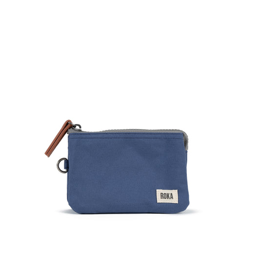 Carnaby Small Wallet in Burnt Blue Canvas