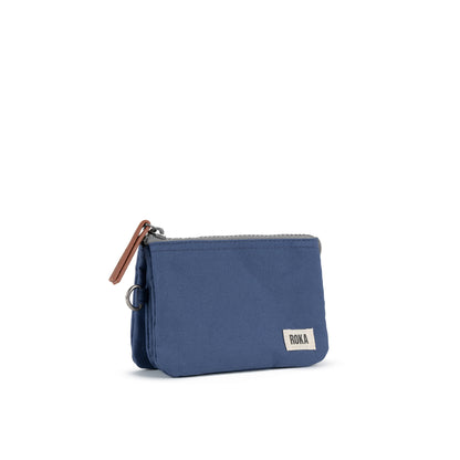 Carnaby Small Wallet in Burnt Blue Canvas