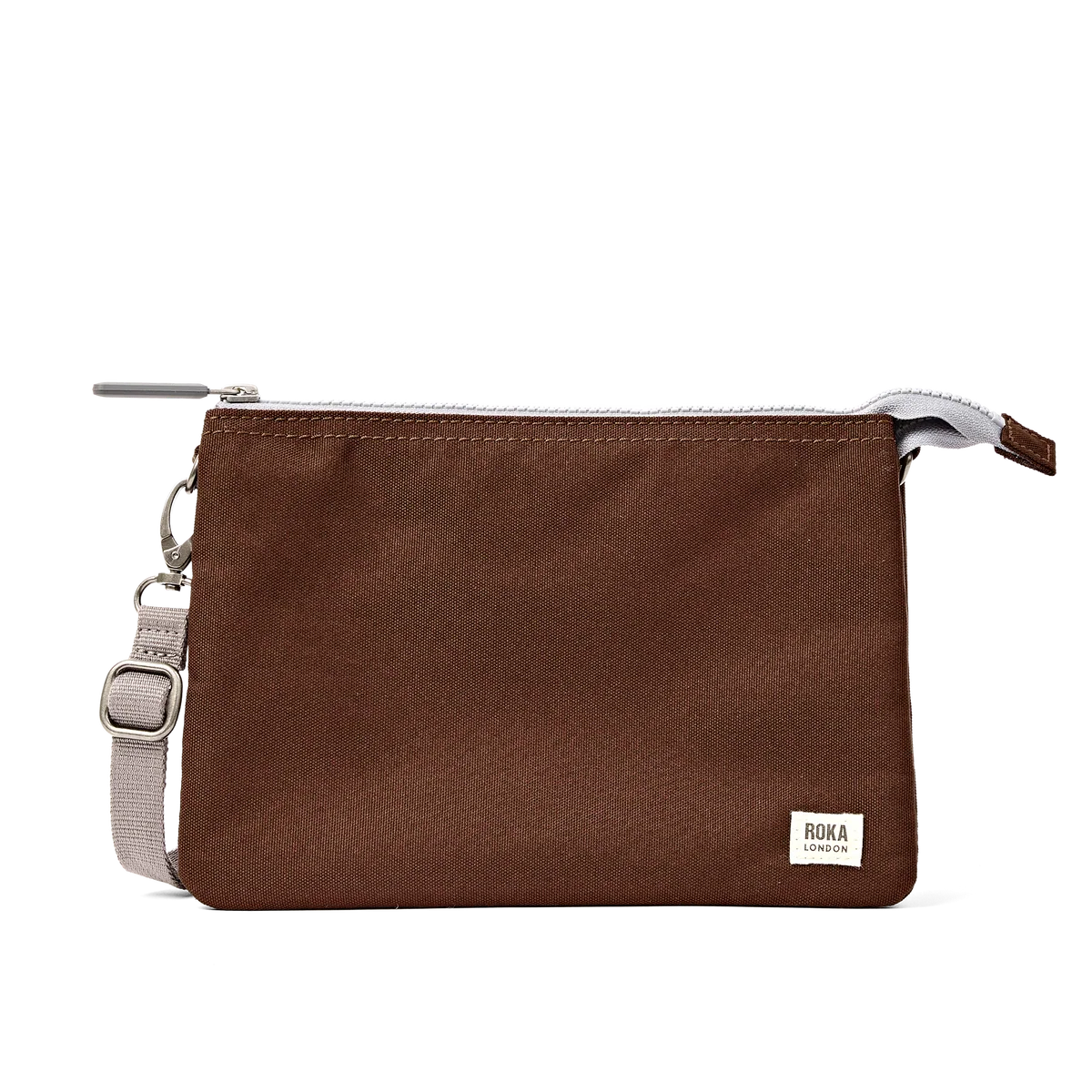 Carnaby Crossbody Bag in Chocolate Canvas - Extra Large