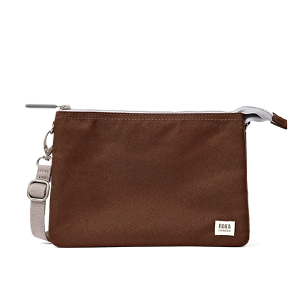 Carnaby Crossbody Bag in Chocolate Canvas - Extra Large