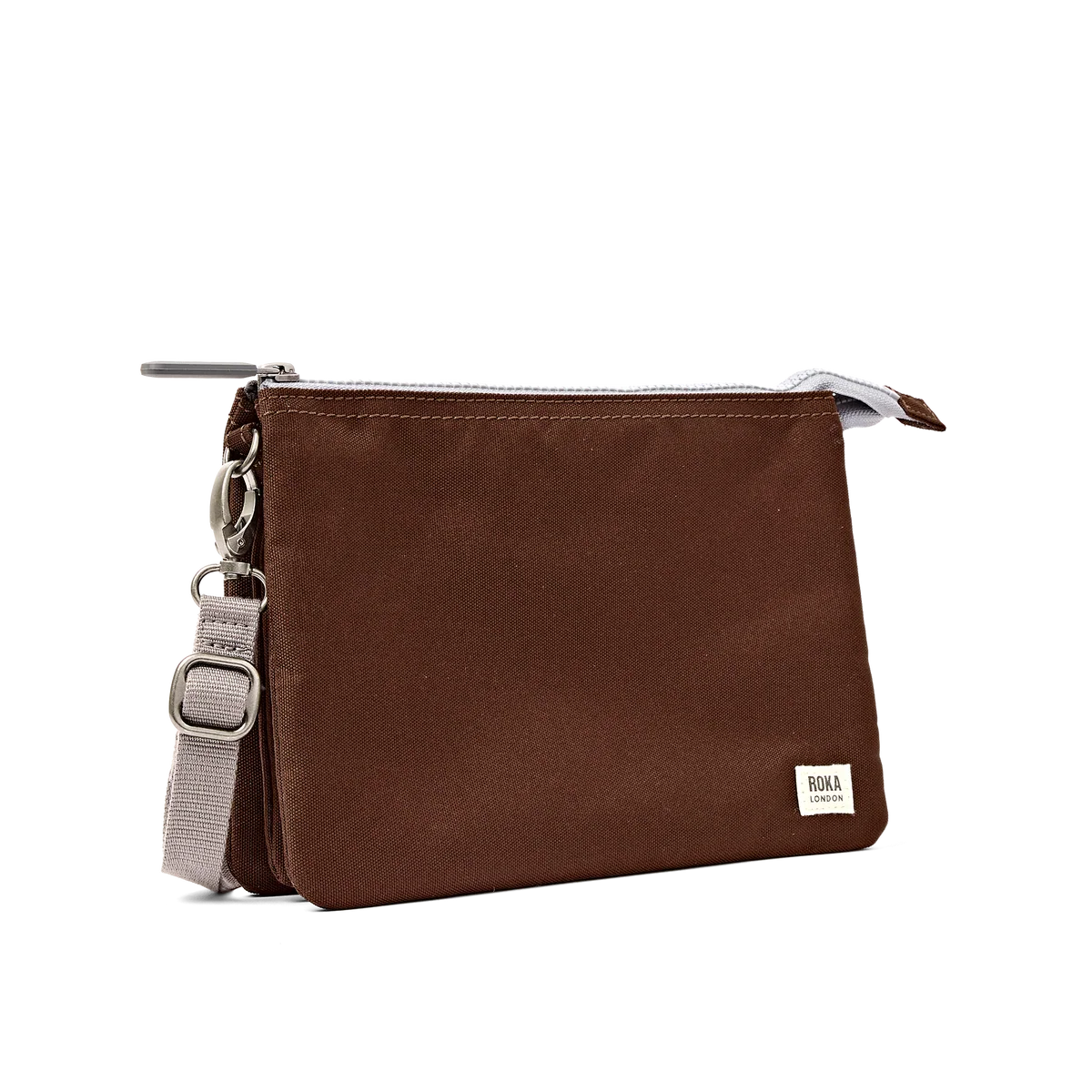Carnaby Crossbody Bag in Chocolate Canvas - Extra Large