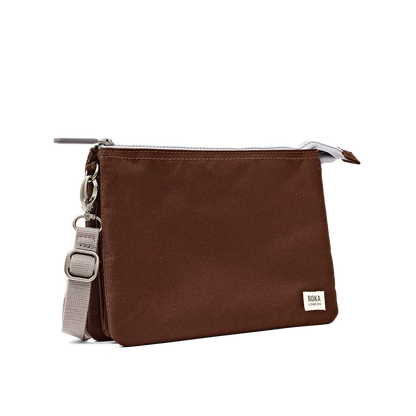 Carnaby Crossbody Bag in Chocolate Canvas - Extra Large