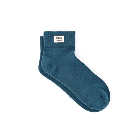 Wembley Ankle Socks in Lagoon Blue
