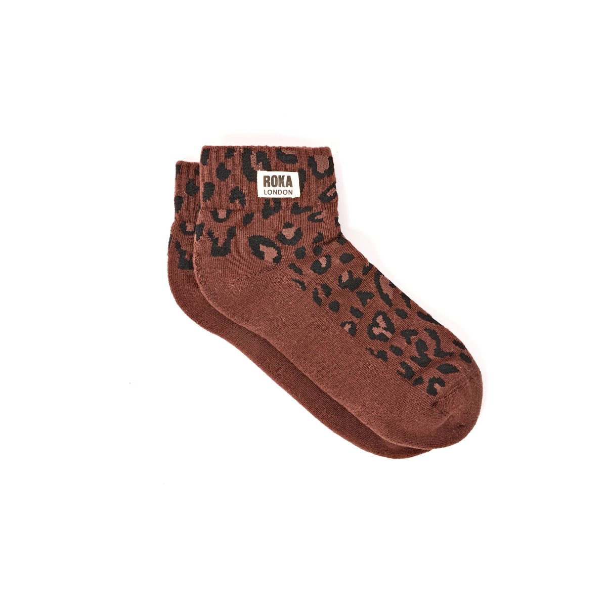 Wembley Ankle Socks in Mini Leopard Organic Cotton