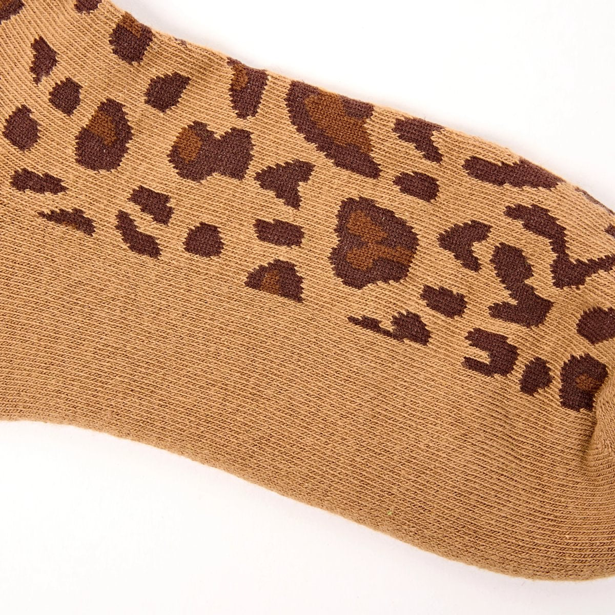 Wembley Ankle Socks in Savannah Leopard Sand Organic Cotton