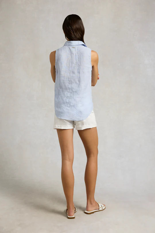 Sleeveless Amalfi Linen Shirt