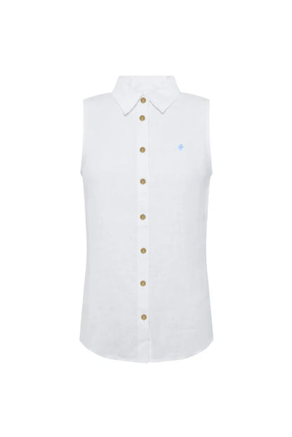 Sleeveless Amalfi Linen Shirt