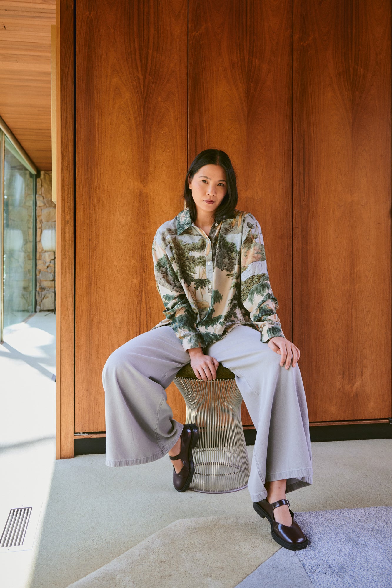 Rivers and Trees Natural Oversized Shirt