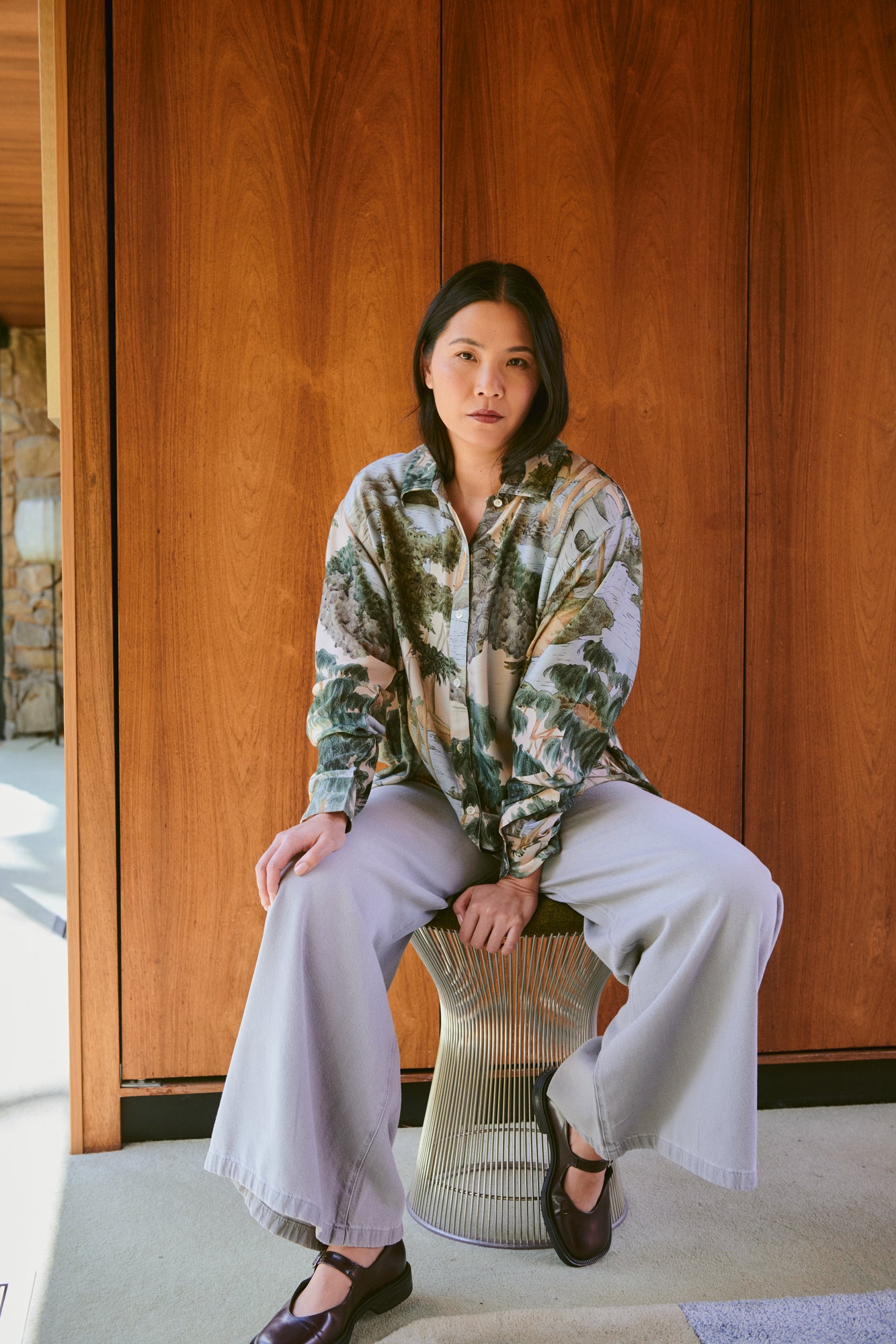 Rivers and Trees Natural Oversized Shirt