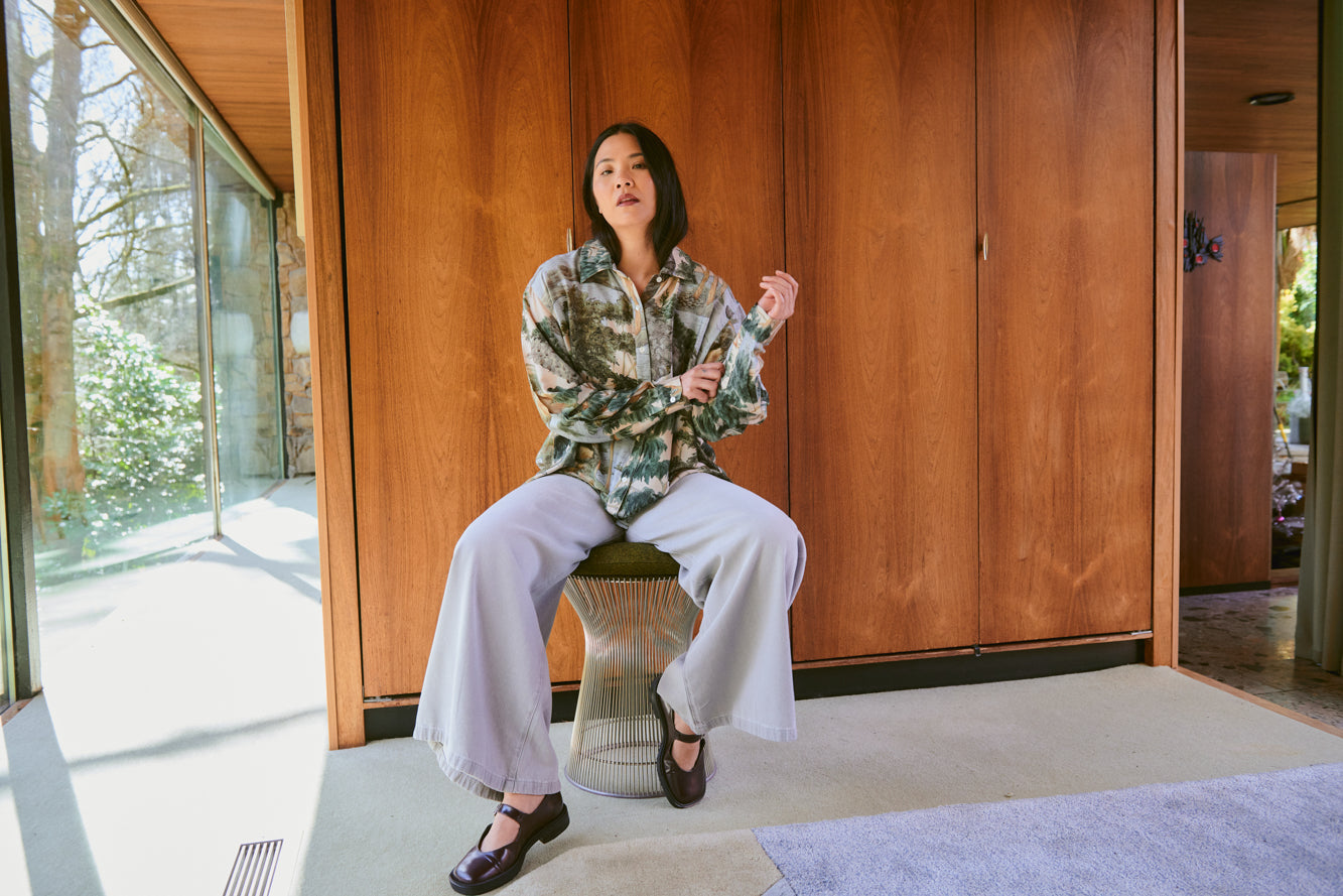 Rivers and Trees Natural Oversized Shirt