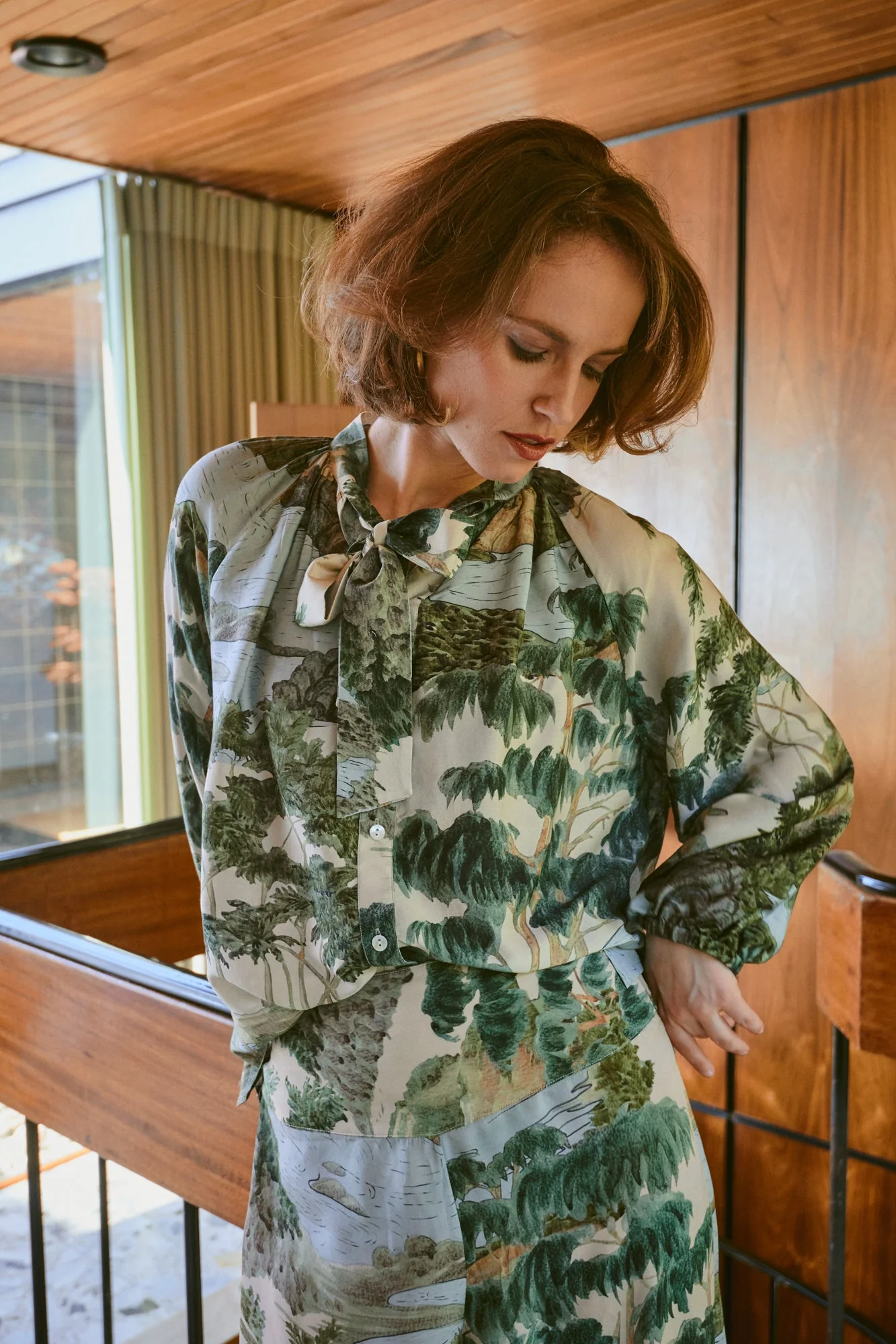 Rivers and Trees Natural Pussy Bow Blouse S/M