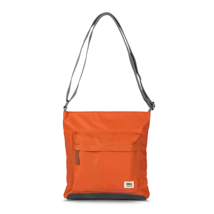 Kennington Crossbody Bag in Burnt Orange Nylon - Medium