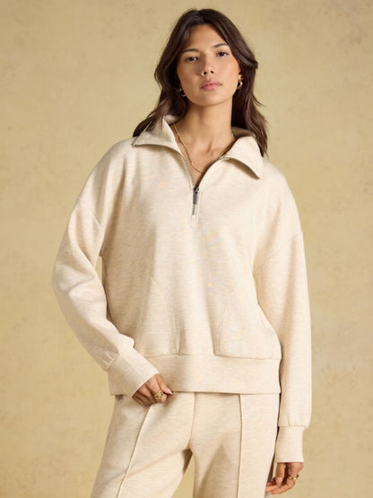 Luxe Club Half Zip Sweatshirt