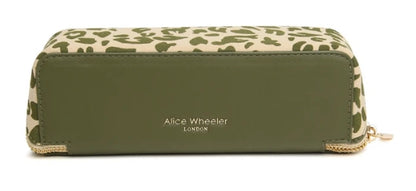 Olive Leopard - Small Train case
