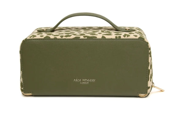 Olive Leopard - Train Case