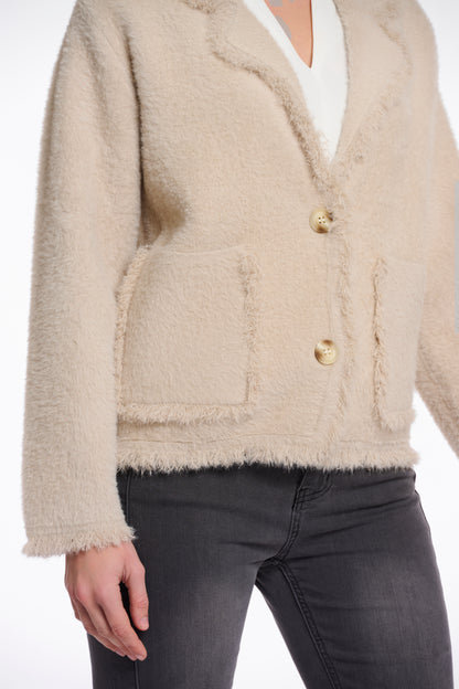 Single Breasted Cardigan with fringes