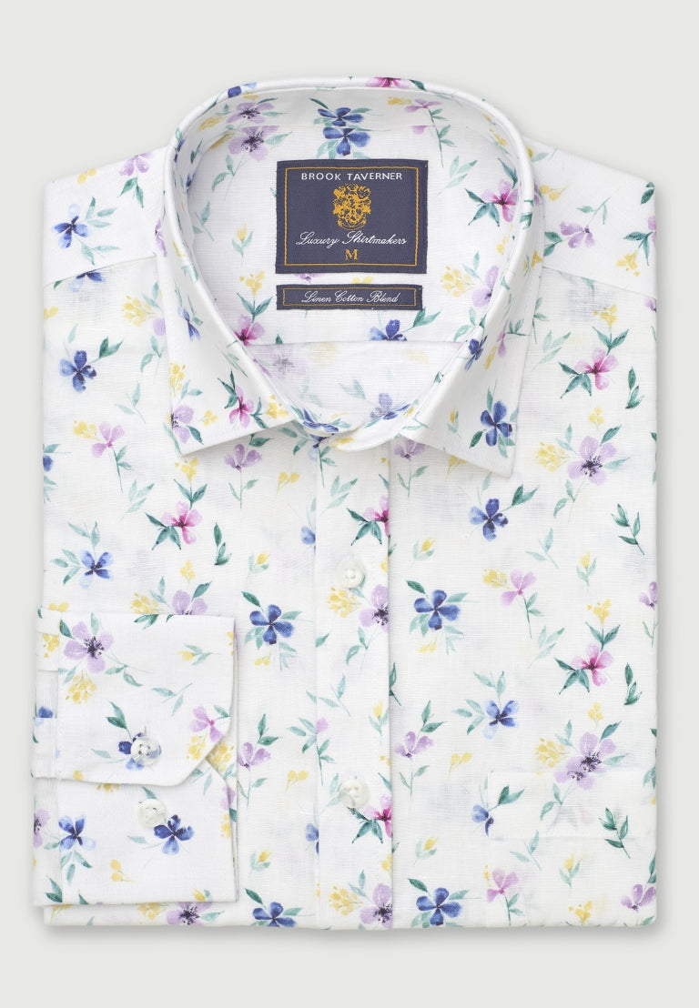 White Spring Flower Shirt
