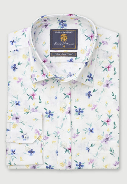 White Spring Flower Shirt