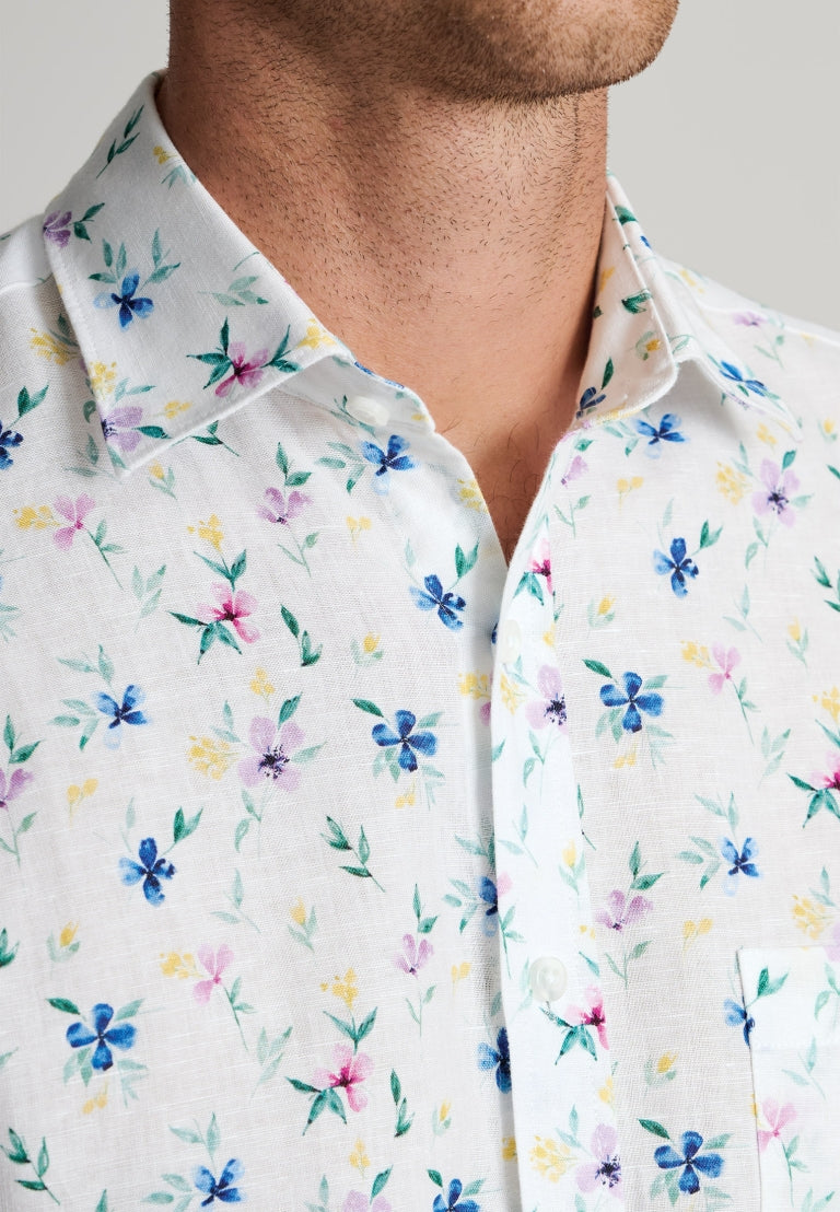 White Spring Flower Shirt