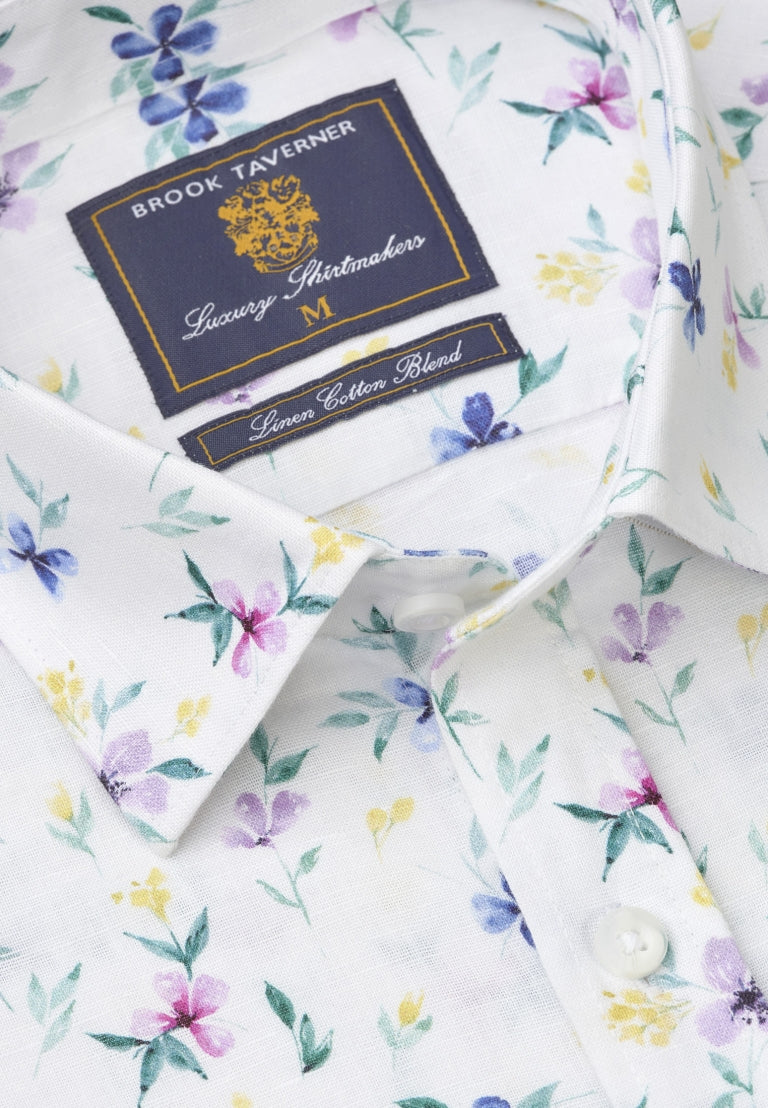 White Spring Flower Shirt