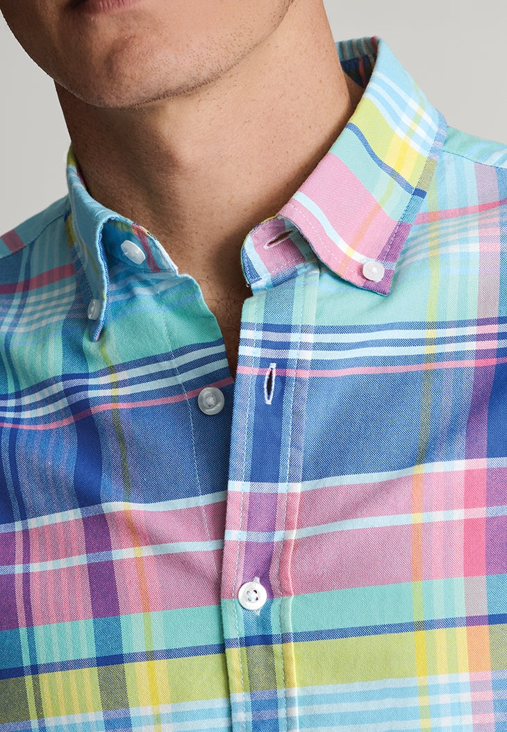 Blue Madras Oxford Shirt