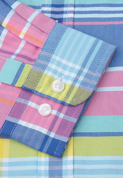 Blue Madras Oxford Shirt